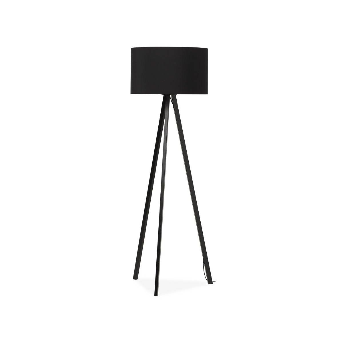 Scandinavian Style Trani (black) Fabric Floor Lamp – Amp Story 3590 Pertaining To Fabric Floor Lamps (View 10 of 20)