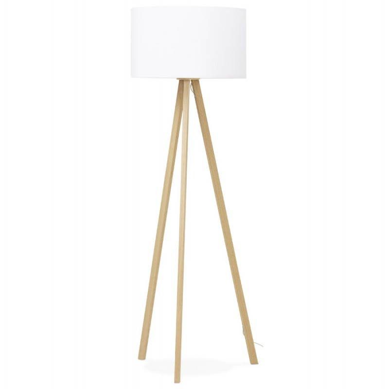 Scandinavian Style Trani (white, Natural) Fabric Floor Lamp Within Fabric Floor Lamps (View 1 of 20)