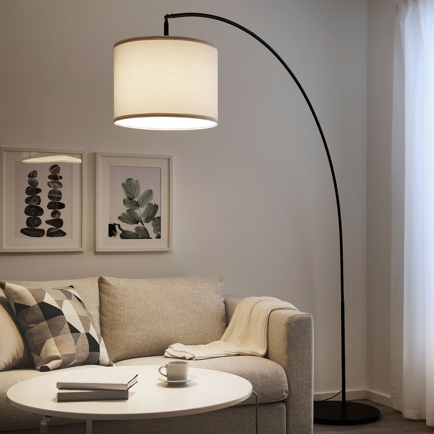Skaftet Floor Lamp Base, Arched, Black – Ikea Inside Lantern Floor Lamps (View 13 of 20)