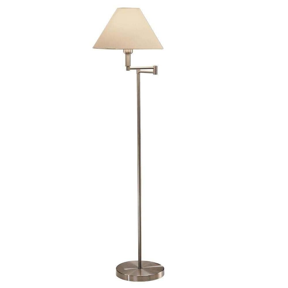 Sl254/1191 1 Light Swing Arm Floor Lamp Finished In Satin Nickel From  Lights 4 Living Pertaining To Adjustble Arm Floor Lamps (View 10 of 20)