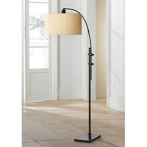 Spotlight Arc Adjustable Height Floor Lamp – #1t943 | Lamps Plus |  Gooseneck Floor Lamp, Black Metal Floor Lamp, Floor Lamp Styles Intended For Adjustable Height Floor Lamps (Gallery 19 of 20)