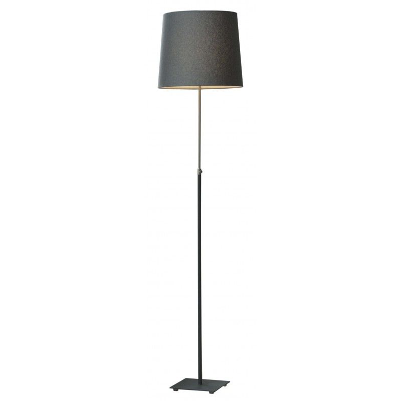 Steel & Nickel Standing Floor Lamps | Black White Natural Shades Within Charcoal Grey Floor Lamps (View 5 of 20)