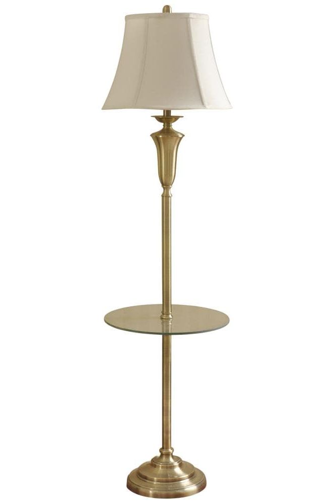 Stylecraft Home Collection Antique Brass Floor Lamp In The Floor Lamps  Department At Lowes Intended For Antique Brass Floor Lamps (View 18 of 20)