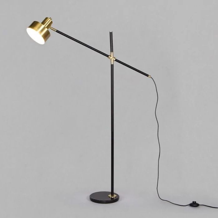 Tipton Cantilever Floor Lamp – Black And Brass | Litecraft With Regard To Cantilever Floor Lamps (View 10 of 20)
