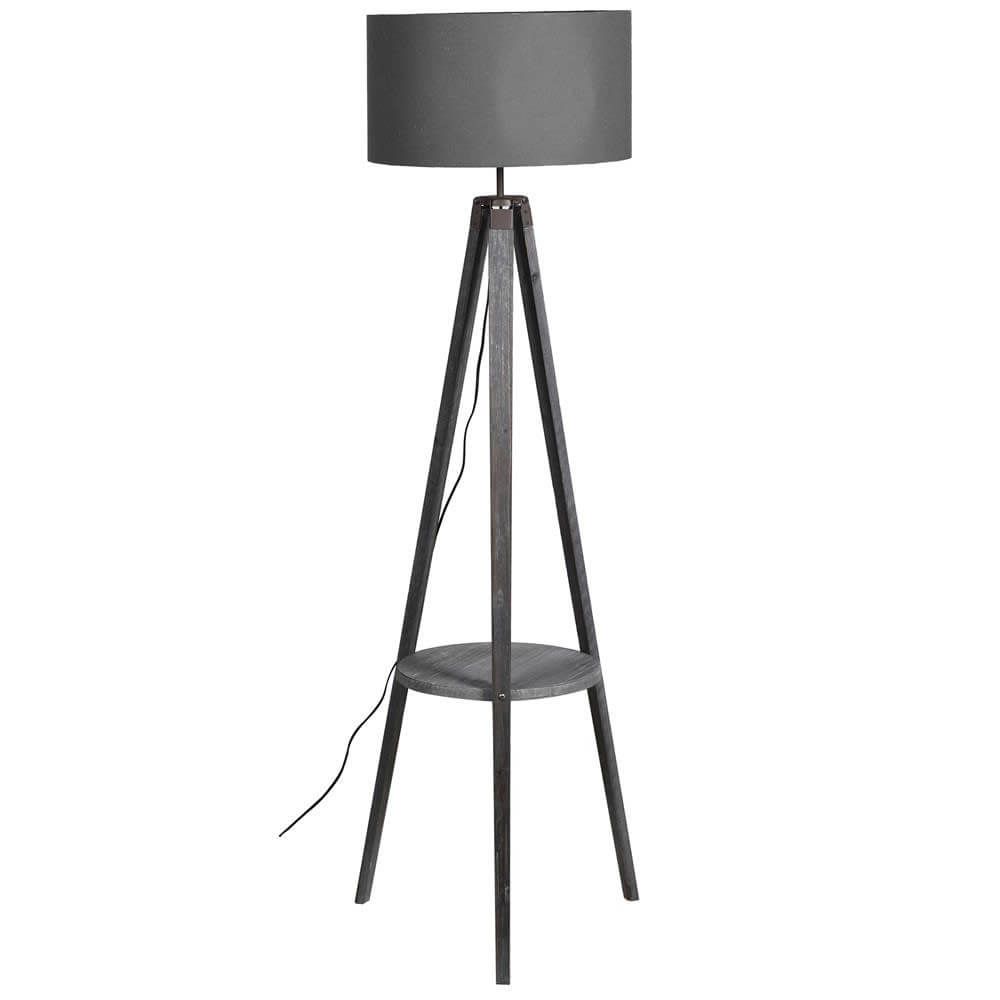 Tripod Floor Lamp With Grey Shade, Lighting | James Oliver At Home Inside Grey Shade Floor Lamps (View 10 of 20)