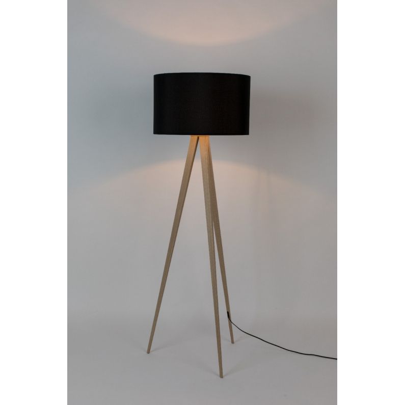Tripod Floor Lamp Wood Black | Zuiver Within Tripod Floor Lamps (View 6 of 20)