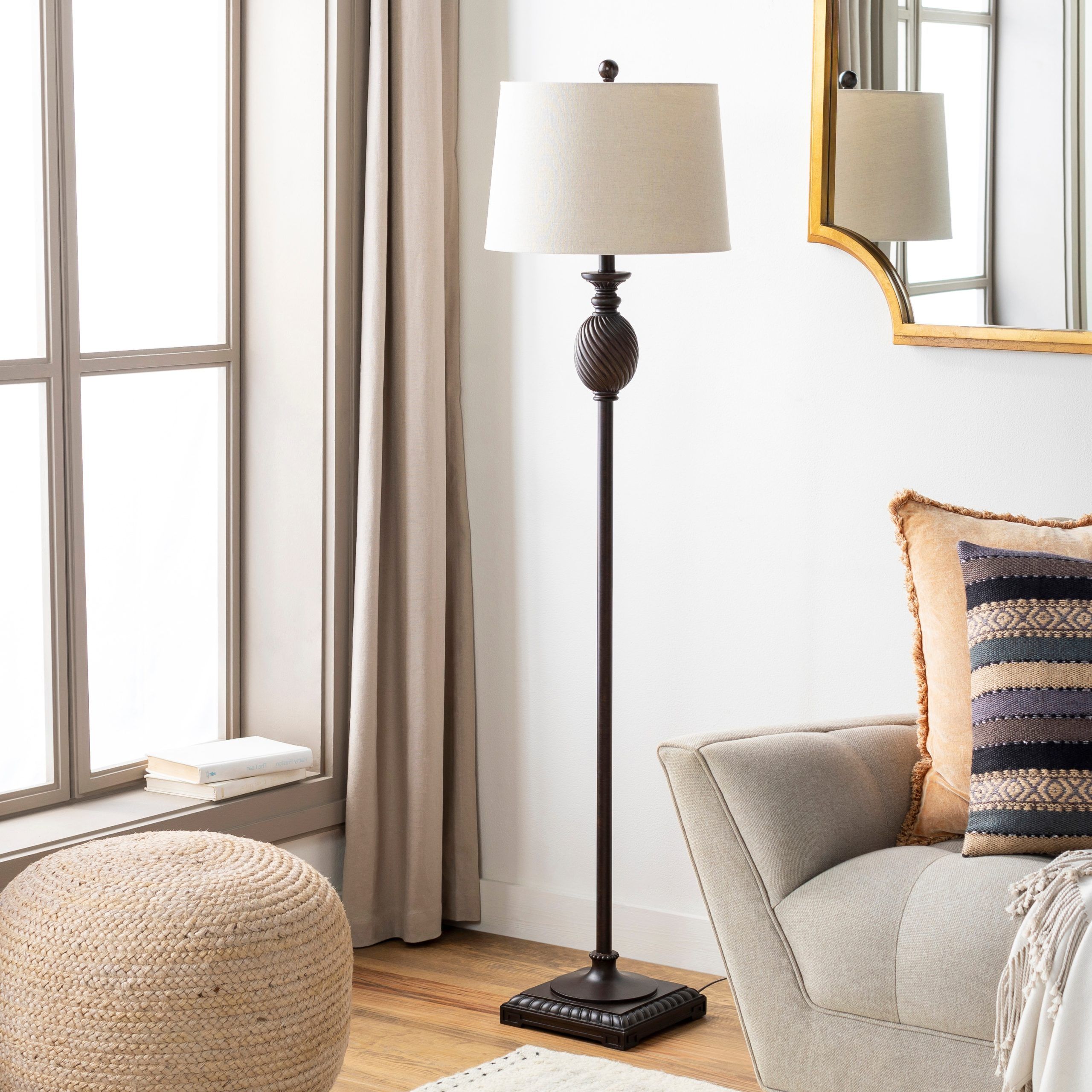 Trumyn Traditional 59 Inch Floor Lamp – 59"h X 15"w X 15"d – Overstock –  33393043 With 59 Inch Floor Lamps (View 1 of 20)