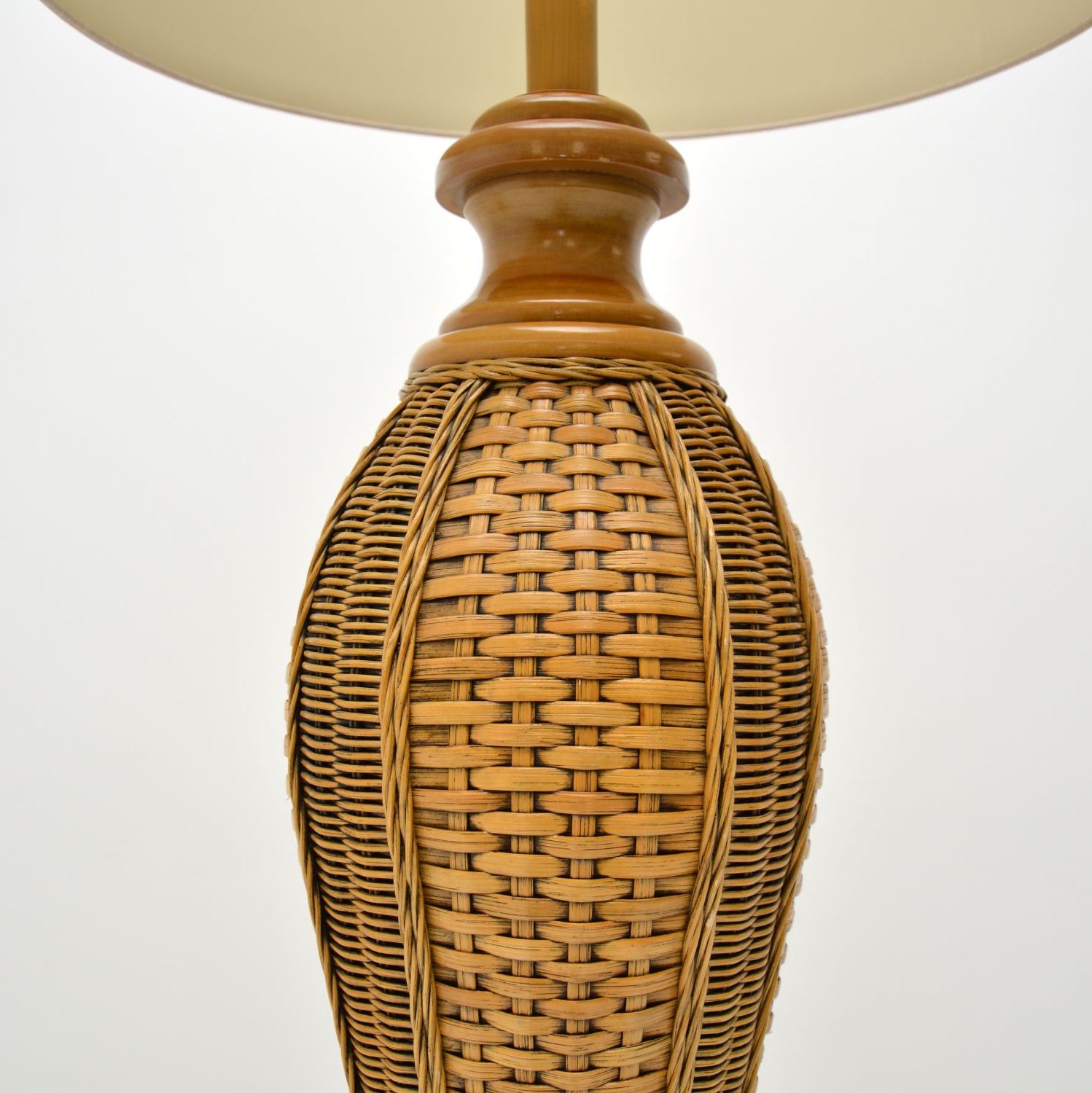Vintage 1970's Woven Rattan Floor Lamp – Retrospective Interiors – Retro  Furniture, Vintage Mid Century Furniture,vintage Danish Modern Furniture,  Antique Furniture London Intended For Woven Cane Floor Lamps (View 6 of 20)