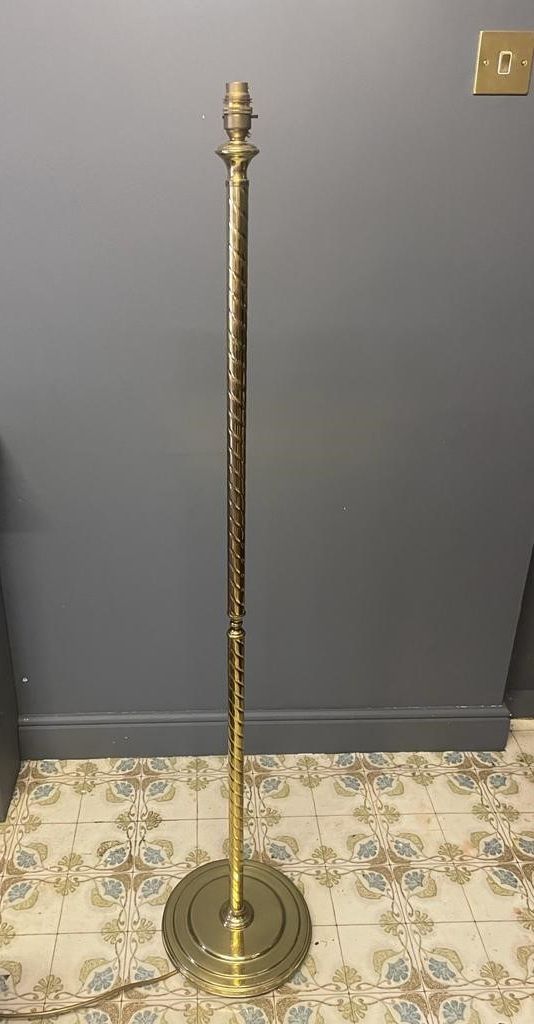 Vintage Brass Floor Lamp With Twist Detail £ (View 9 of 20)