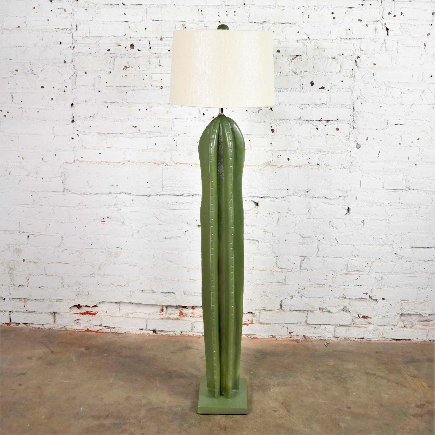 Vintage Organic Modern Plaster Faux Cactus Floor Lampalsy – Warehouse  414 Inside Cactus Floor Lamps (Gallery 19 of 20)