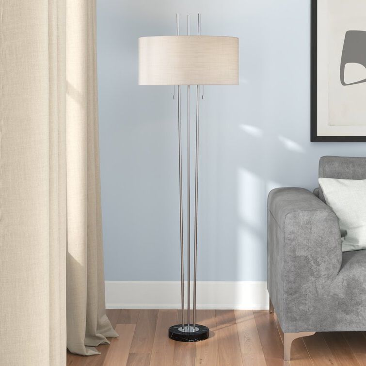 Wade Logan® Genera 71" Floor Lamp & Reviews | Wayfair For Textured Fabric Floor Lamps (View 3 of 20)