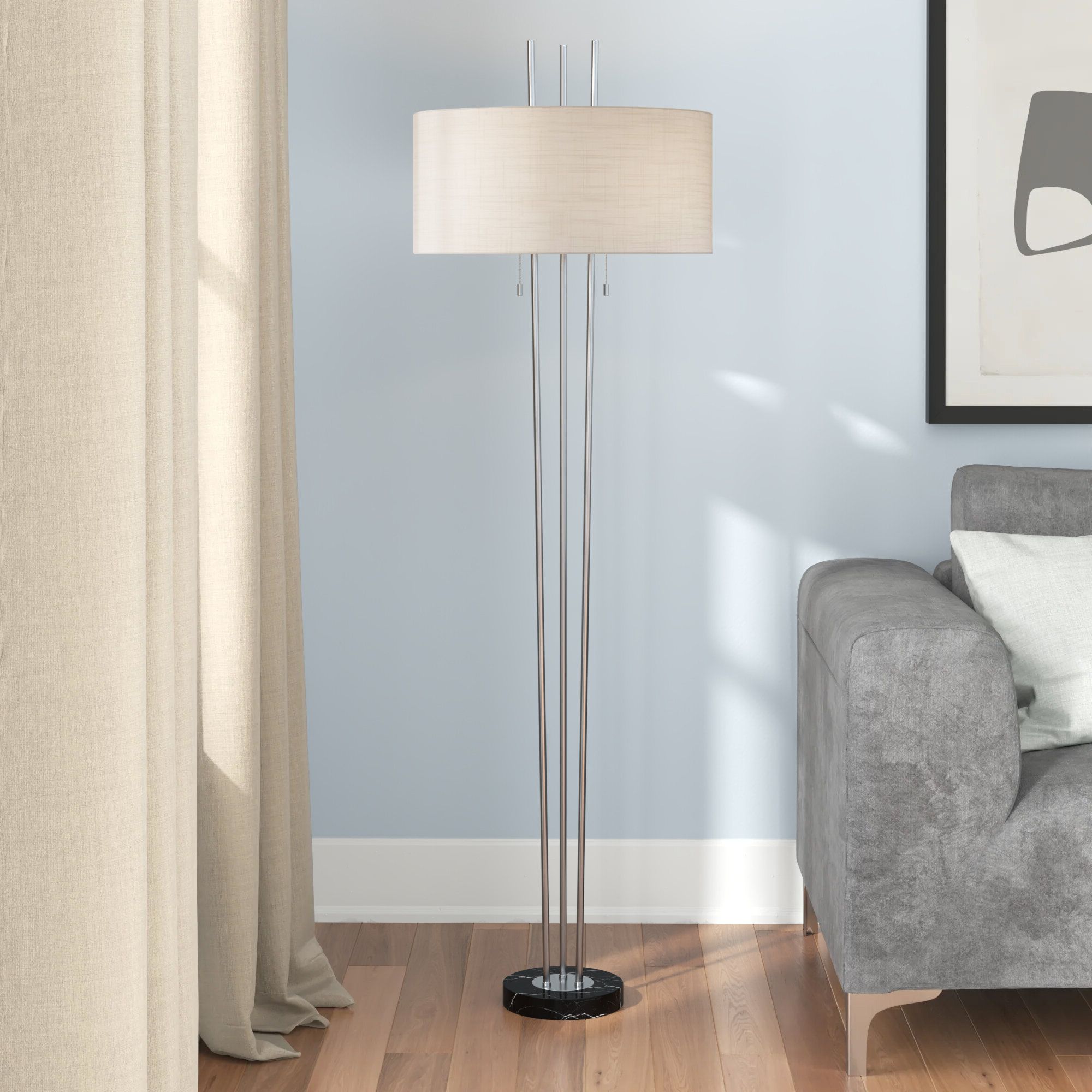 Wade Logan® Genera 71" Floor Lamp & Reviews | Wayfair In Grey Textured Floor Lamps (View 7 of 20)