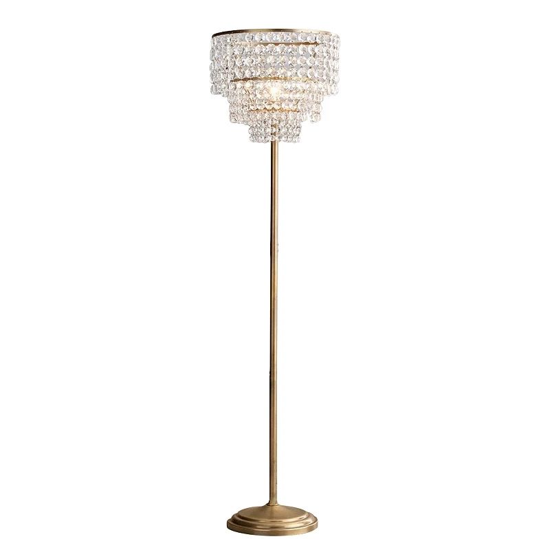 Wedding Crystal Floor Lighting For Living Room Led Floor Light Vintage  Bronze E27 Led Standing Lamp Study Reading Light Lambader|floor Lamps| –  Aliexpress Throughout Wide Crystal Floor Lamps (View 15 of 20)