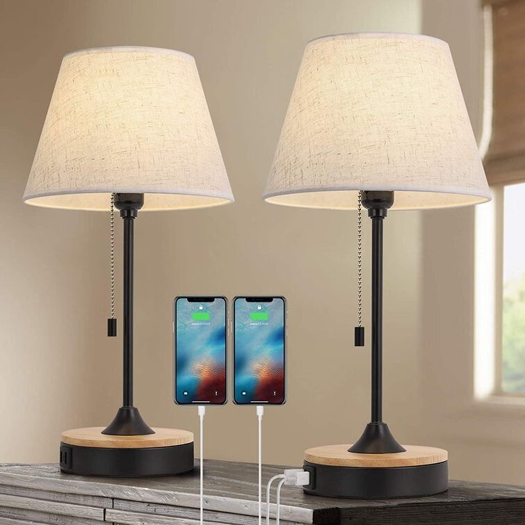 Ybing Metal Usb Table Lamp & Reviews | Wayfair For Floor Lamps With Usb Charge (View 9 of 20)