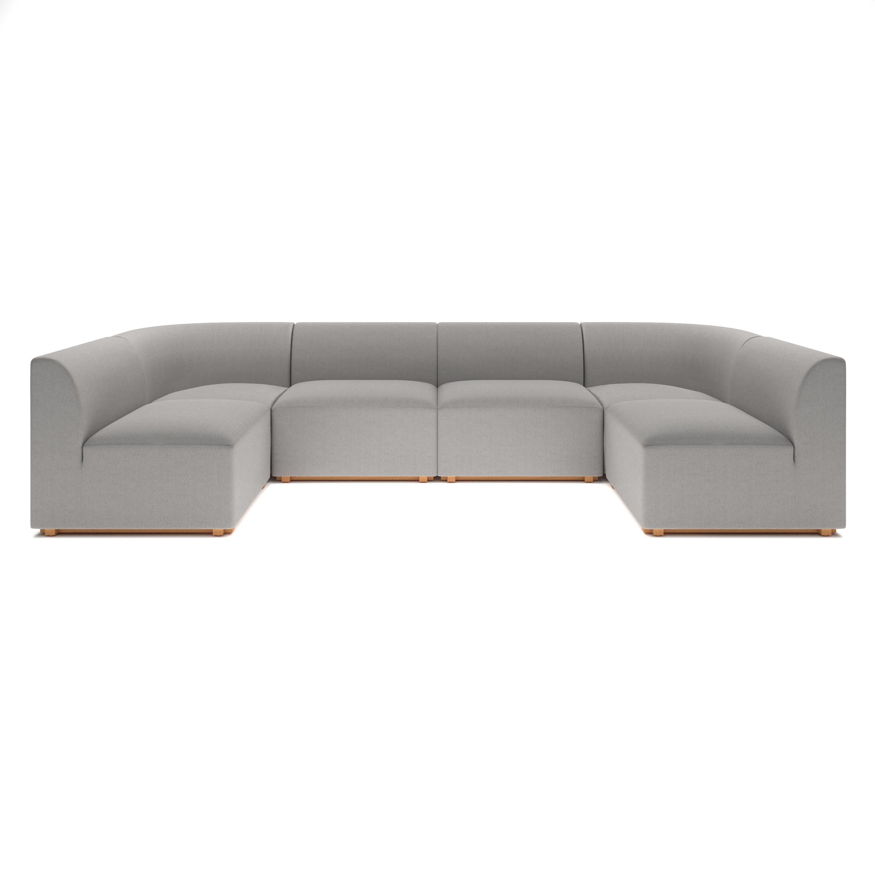 Blockhouse Modular Sectional – 6 Seat U Shaped Sofa | Rypen Collections |  Rypen Throughout 6 Seater Modular Sectional Sofas (View 8 of 20)