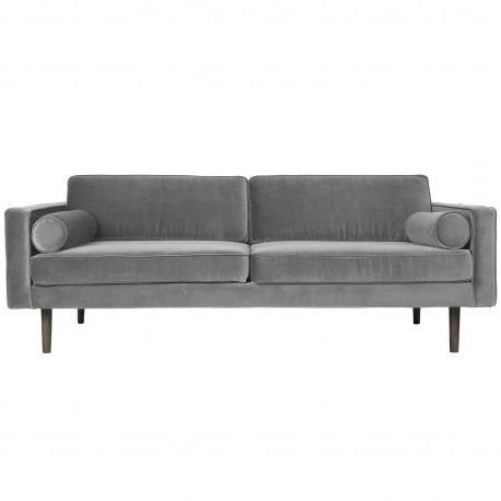 Broste Copenhagen Design Velvet Sofa – Wind Collection Pertaining To Light Gray Velvet Sofas (Gallery 20 of 20)