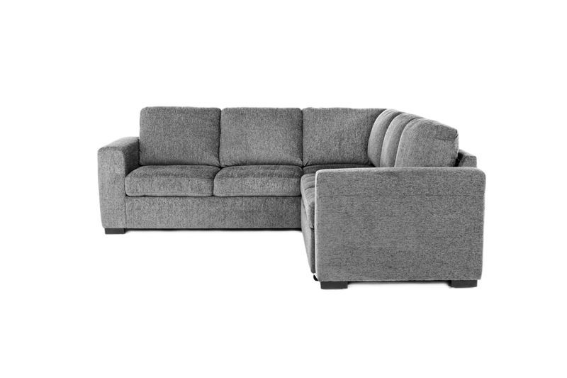 Claire Full Tux Sleeper Sectional In Gray, Left Facing Intended For Left Or Right Facing Sleeper Sectional Sofas (Gallery 19 of 20)