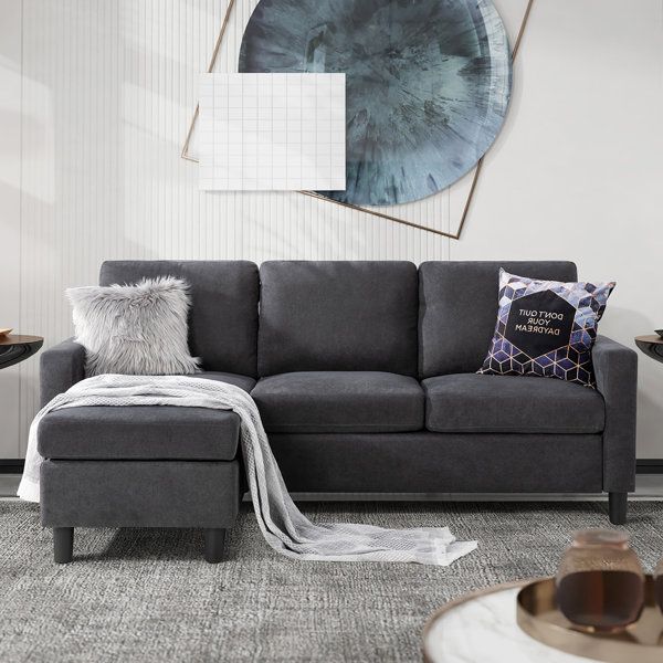 Couch With Ottoman | Wayfair Throughout 7 Seater Sectional Couch With Ottoman And 3 Pillows (Gallery 8 of 20)
