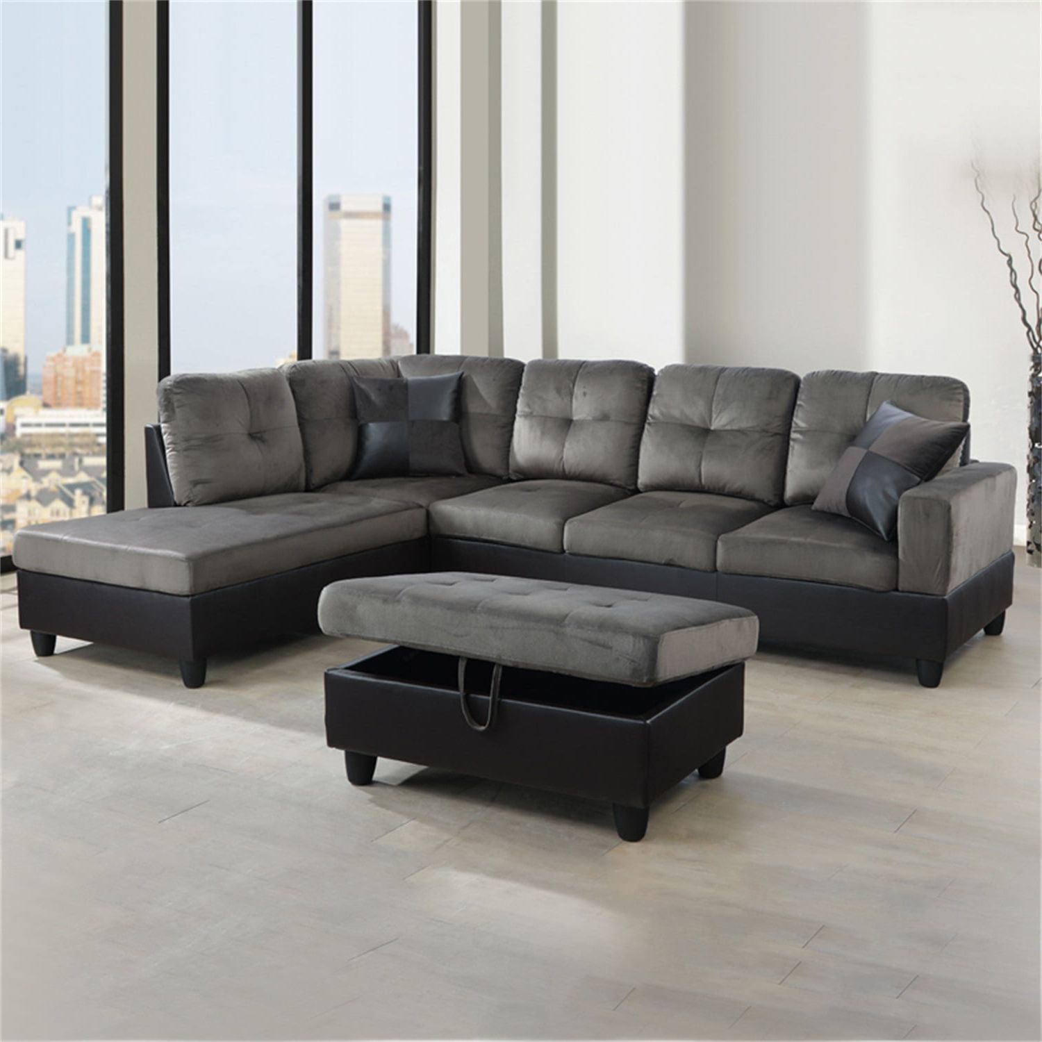 Hommoo Sectional Sofa, Free Combination Sectional Couch, Small L Shaped Sectional  Sofa, Modern Sofa Set For Living Room, Taupe(without Ottoman) – Walmart With Free Combination Sectional Couches (View 3 of 20)