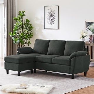Jarenie Sofa Couch Upholstered L Shape Sectional Sofas Sets For Living Room  – On Sale – – 36756391 Within Small L Shaped Sectionals (Gallery 13 of 20)