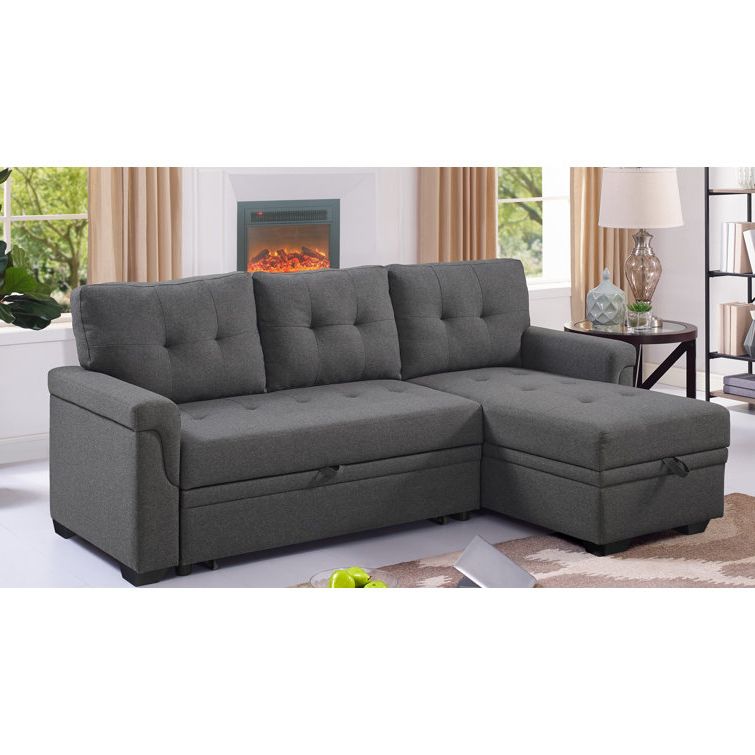 Kitsco Gunnar 3 – Piece Upholstered Sectional & Reviews | Wayfair With 3 Seat Sofa Sectionals With Reversible Chaise (View 13 of 20)