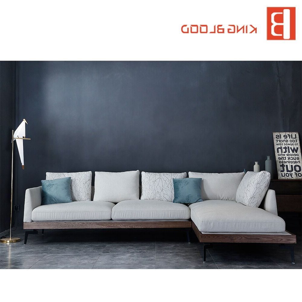 L Shape Modern Wooden Designs Modern Linen Fabric Sofa Set Pertaining To Modern Linen Fabric Sofa Sets (View 6 of 20)