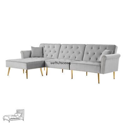 L Shaped Convertible Couch 3 Seater Sectional Sofa Ottoman Adjustable  Backrest | Ebay Pertaining To L Shaped Couches With Adjustable Backrest (Gallery 19 of 20)