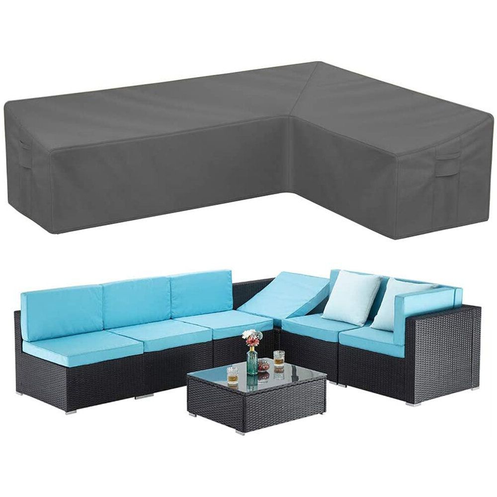 Latitude Run® Patio Sectional Sofa Cover, Heavy Duty Waterproof Outdoor  Sectional Furniture Cover Weatherproof L Shaped Lawn Patio Furniture Cover  & Reviews – Wayfair Canada For Heavy Duty Sectional Couches (Gallery 19 of 20)