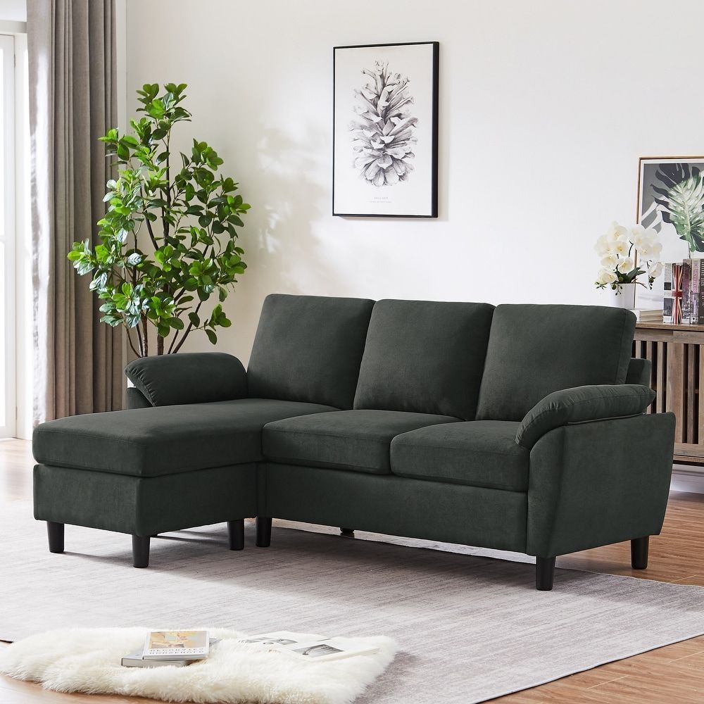 Linen Sectional Sofas – Overstock Within Modern Linen Fabric L Shaped Couches (View 8 of 20)