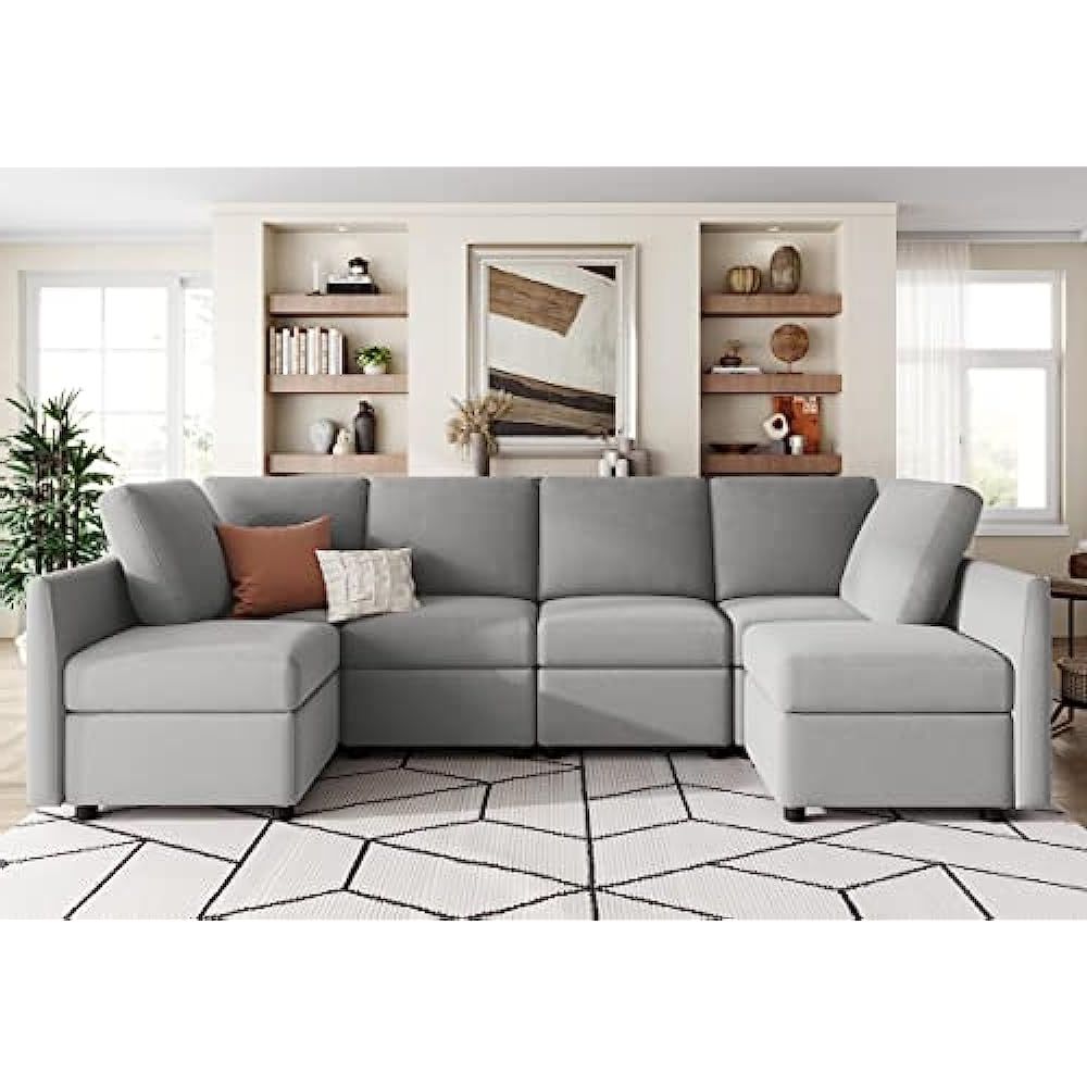 Linsy Home Modular Sectional Sofa, Convertible U | Ubuy Qatar For U Shaped Modular Sectional Sofas (Gallery 15 of 20)