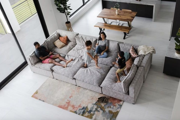 Living Room Furniture For Large Families 2022 | Popsugar Home With Regard To Oversized Sleeper Sofa Couch Beds (View 6 of 20)