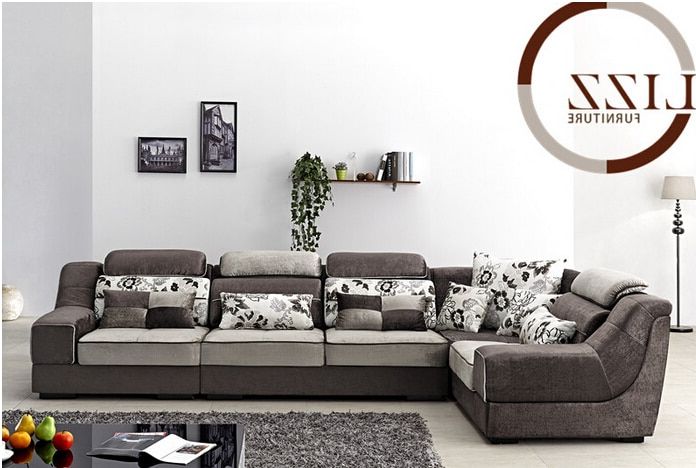 Lizz Furniture New Porduct Upholstery Modern Fabric Sofa.good Quality L  Shape Corner Sofa (View 16 of 20)