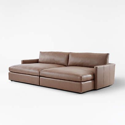 Lounge Leather 2 Piece Double Chaise Sectional Sofa | Crate & Barrel Canada With Regard To Sofas With Double Chaises (View 13 of 20)