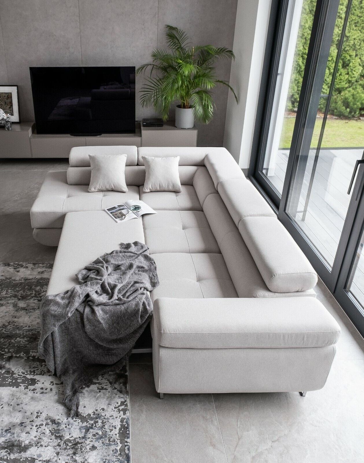Modern Design L Shape Corner Sofa Bed Antonio. Easy Clean Fabrics (View 4 of 20)