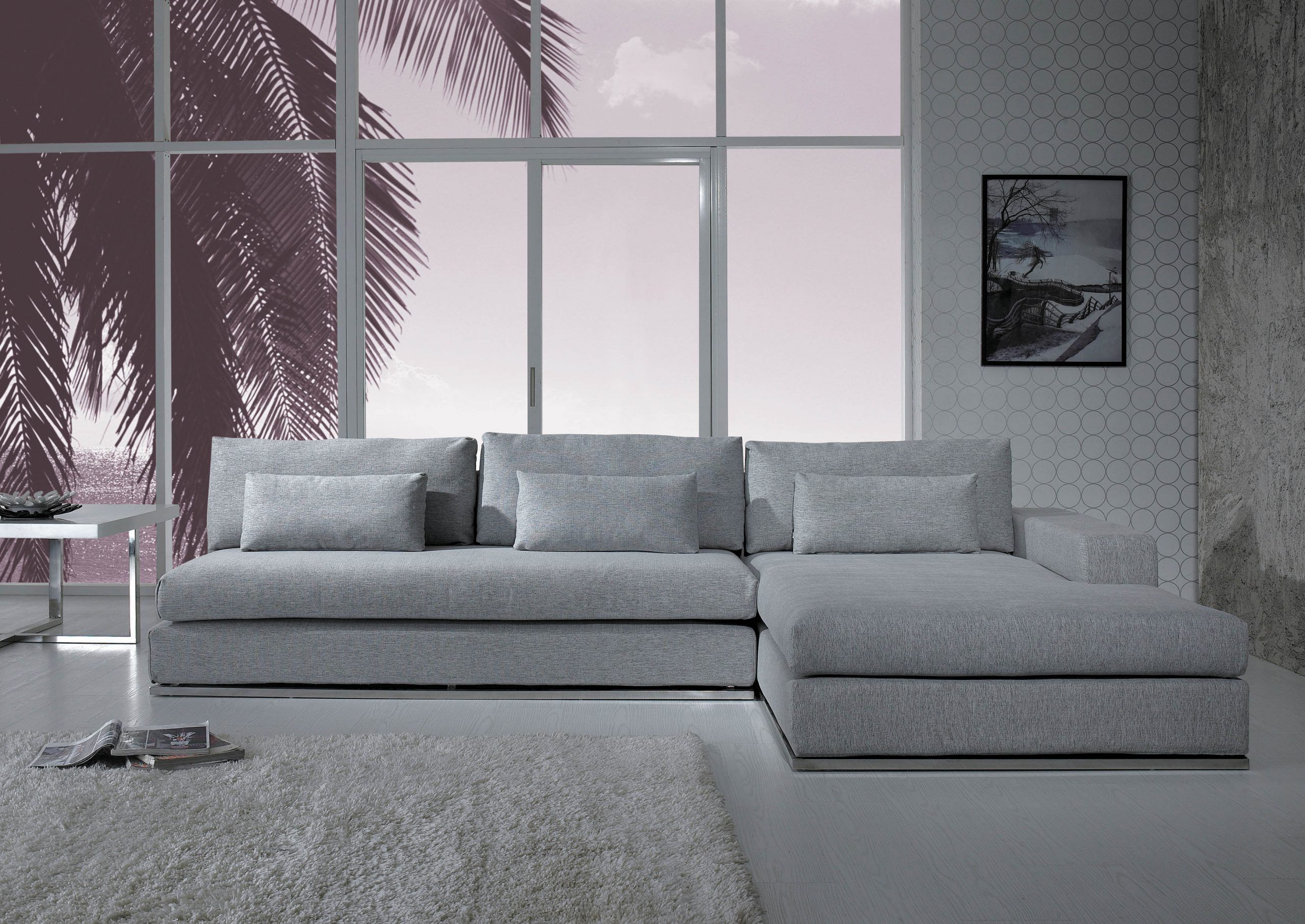 Modern L Shape Sofa – Joy Furniture For Modern Fabric L Shapped Sofas (Gallery 12 of 20)