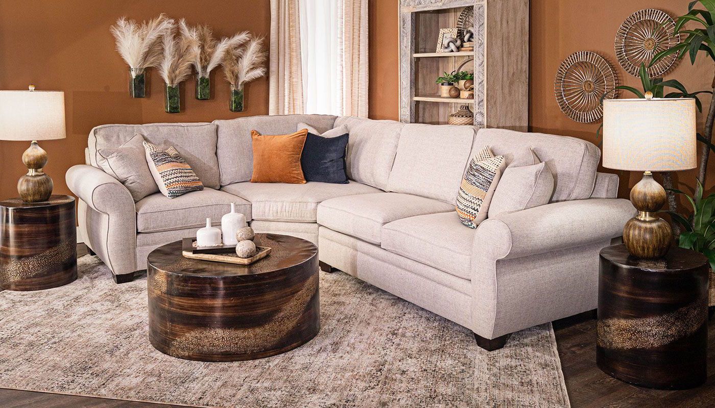 Pierce Studio Sectional With Left Arm Facing Loveseat – Home Zone Furniture  – Furniture Stores Serving Dallas, Fort Worth And Northeast Texas |  Mattress Sets, Living Room Furniture, Bedroom Furniture Throughout Studio Sectional Couches (Gallery 19 of 20)