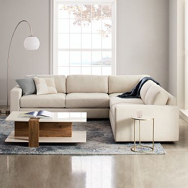 Seats 7 Sectionals | West Elm Pertaining To 7 Seater Sectional Couch With Ottoman And 3 Pillows (Gallery 20 of 20)