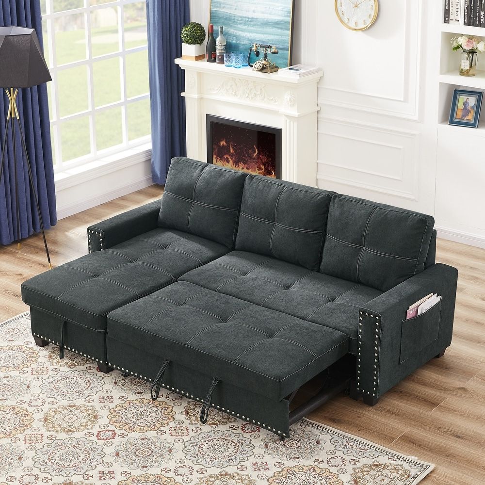 Sleeper Sectional Sofas – Overstock Inside Convertible Sofa With Matching Chaise (View 15 of 20)