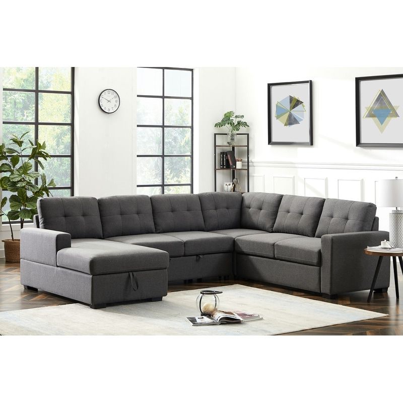 Sleeper, U Shape Sectional Sofas – Overstock Pertaining To Sofa Sectionals With Storage (View 4 of 20)