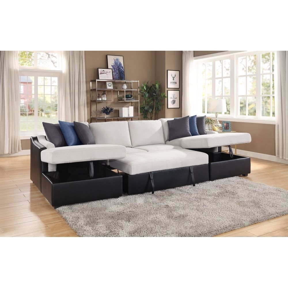 Sleeper, U Shape Sectional Sofas – Overstock Pertaining To U Shaped Sectional Sofa With Pull Out Bed (View 5 of 20)