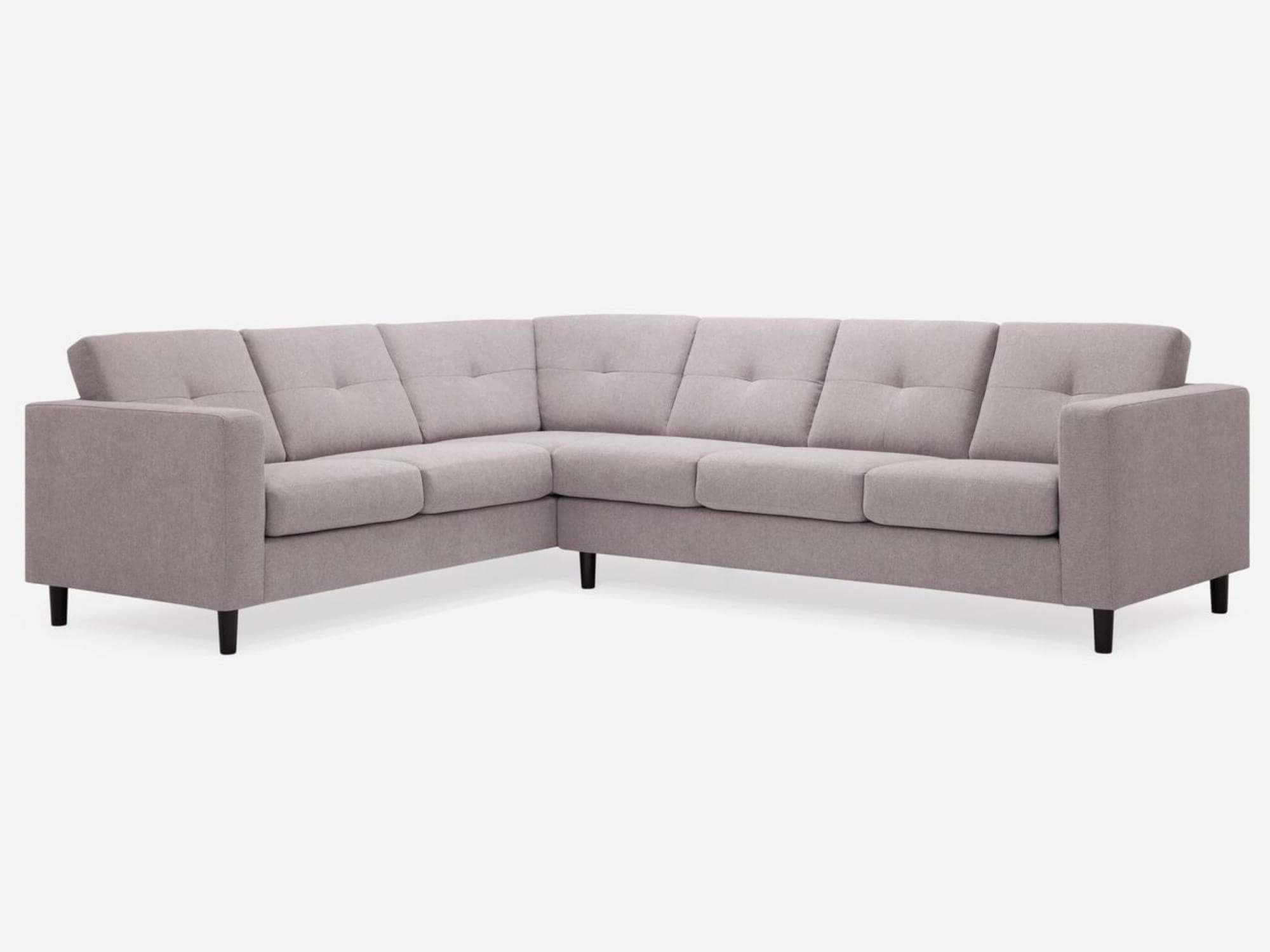 Solo Sectional Sofa | Black Fabric Or Grey Leather Sectional Within 6 Seater Sectional Couches (Gallery 3 of 20)