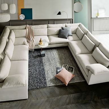 U Shaped Sectional Sectionals | West Elm Intended For Sectional Sofa U Shaped (Gallery 2 of 20)