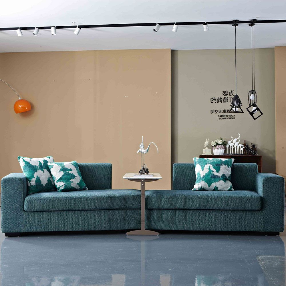 Wholesale Living Room Furniture Design Wooden Teal Linen Fabric Sofa Set  Nordic Italian Modern Green Velvet Fabric Sofa Set From M (View 16 of 20)
