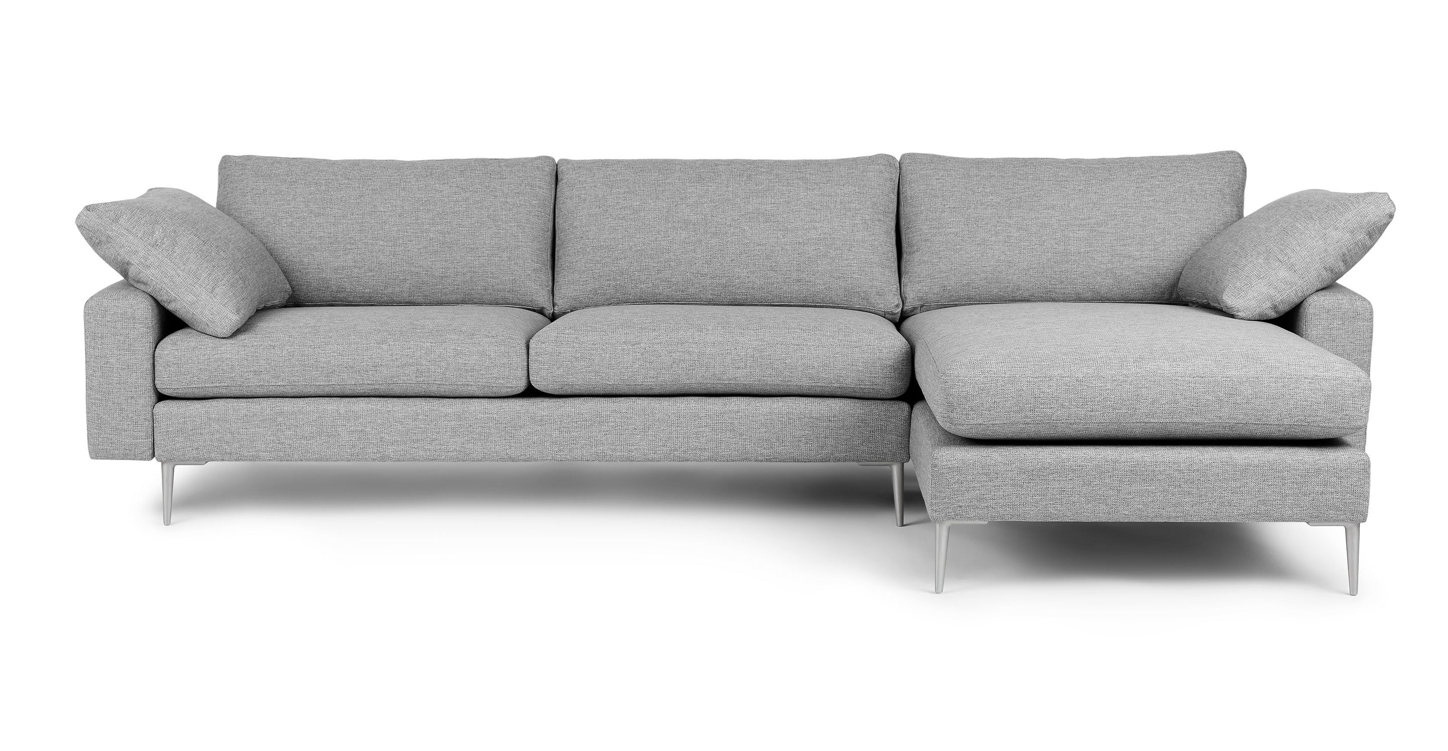 Winter Gray Reversible Fabric Sectional | Nova | Article With Reversible Sectional Sofas (Gallery 9 of 20)