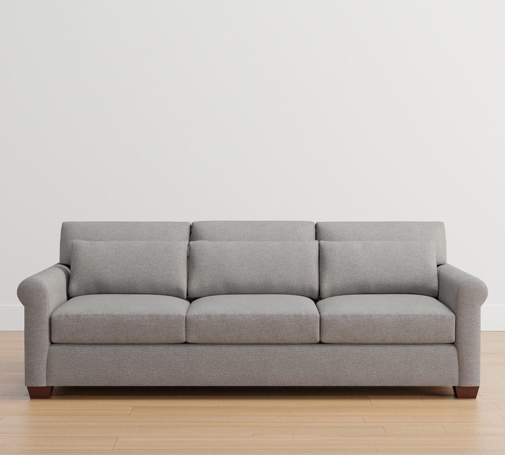 York Roll Arm Deep Seat Fabric Sofa | Pottery Barn Intended For Sofas With Rolled Arm (View 13 of 20)