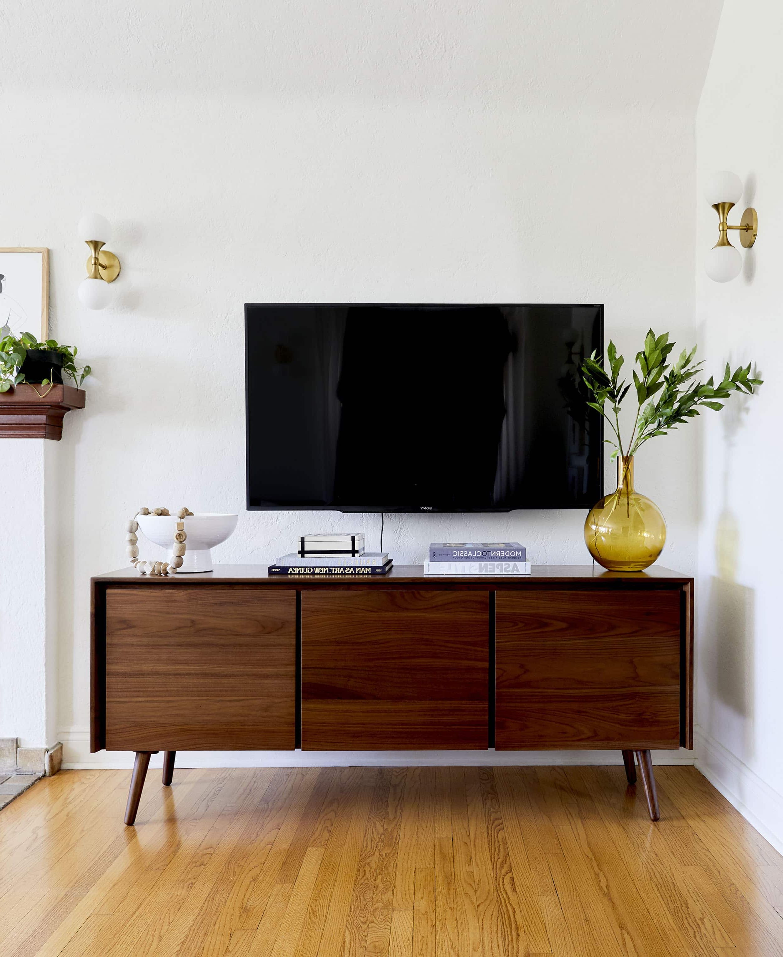 4 Ways To Style That Credenza For "real Life" + Shop Our Favorite Credenzas  – Emily Henderson Within Credenzas For Living Room (View 4 of 20)
