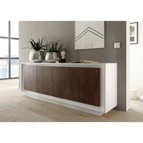 Amber Iii Modern Sideboard In White And Oak Cognac – Sideboards (2550) –  Sena Home Furniture In Modern And Contemporary Sideboards (Gallery 19 of 20)