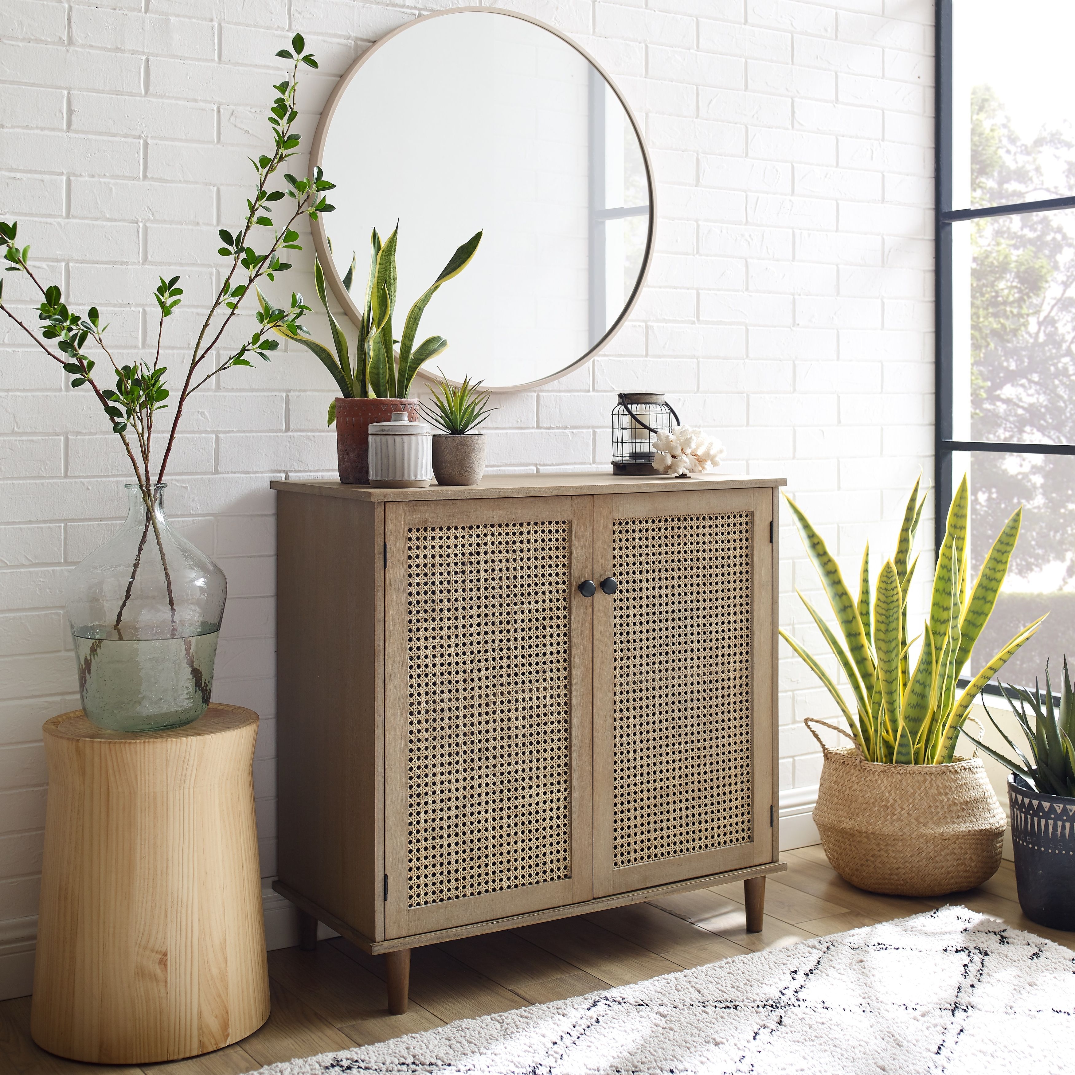 Art Leon Woven Rattan Wicker Doors Accent Cabinet Sideboard – Bed Bath &  Beyond – 31979554 Within Sideboards Accent Cabinet (View 9 of 20)