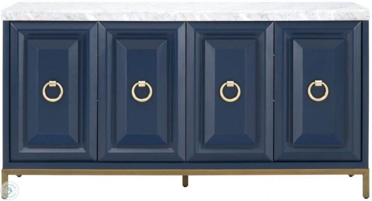 Azure Navy Blue Carrera Sideboard From Orient Express | Coleman Furniture Throughout Navy Blue Sideboards (View 6 of 20)