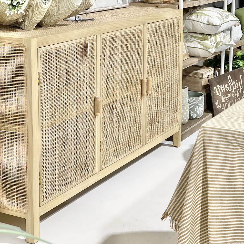 Bangalow Teak & Rattan Weave Buffet – Humble Home For Rattan Buffet Tables (Gallery 20 of 20)